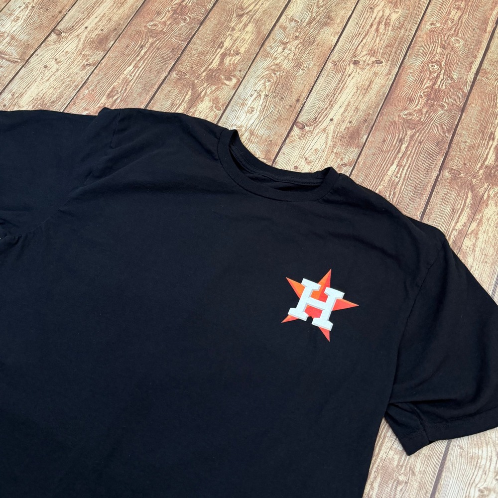 Fanatics Houston Astros T Shirt Mens Large Black Graphic Short Sleeve MLB